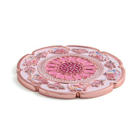 Miroir en cuir pour musée culturel et créatif, miroir miniature imprimé UV exquis de Dunhuang, cadeau