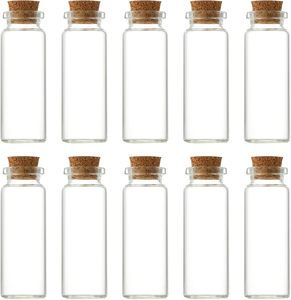 4ml 5ml 6ml 7ml 10ml 15ml 20ml Small Mini clear Glass Wishing Drift <b>Bottles</b> Vials with Wood <b>Cork</b> Lid for Gift Tube - Product Image 1