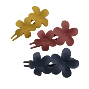 MIO Plastic Flower Hair Clip Duck Bill Hot Selling Clips For Women Lady Solid Color Wholesale Ponytail Holder