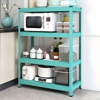 Étagère de rangement en métal à 4 niveaux de style nordique pour four à micro-ondes, organisateur modulaire multi-niveaux en acier