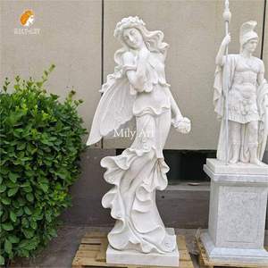 Estatua de Ninfas de Mármol de Tamaño Real con Diseño Personalizado MILY para Decoración de Jardín Exterior - Product Image 3