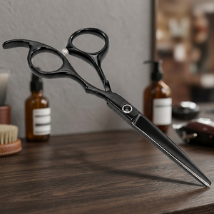 6inch Professional Hair Scissors Stainless Steel Hair Cutting <b>Shears</b> Hairdressing Tool (Black) - Product Image 4
