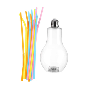 แก้วหลอดไฟ LED กระพริบขนาด16ออนซ์,ขวดหลอดไฟพลาสติกปากกว้างสำหรับเครื่องดื่มที่มีหลอดขนาด500มล. สำหรับงานเลี้ยงสังสรรค์ - Product Image 3