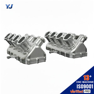 Collecteur d'admission <span class=keywords><strong>CNC</strong></span> en aluminium usiné Yuanji pour pièces de course OEM personnalisées, matériaux aérospatiaux, Guangdong - Product Image 1