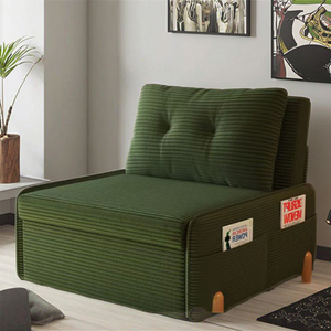 Dual-Purpose Opvouwbare Corduroy Bank Bank <span class=keywords><strong>Bed</strong></span> Modern Design Met Metalen Frame Voor Hotel Woonkamer Of Slaapkamer Zithoek - Product Image 4