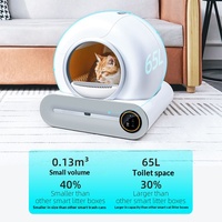 Litière pour chat intelligente, grande capacité 65L, en PP épais, écologique, entièrement automatique, désodorisante sans effort, élimination des odeurs, facile à nettoyer