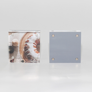 Usine Vente Mini 2X2 Pouces 12 + 3mm Acrylique <span class=keywords><strong>Aimants</strong></span> Photo Cadre Bloc pour Réfrigérateur - Product Image 5