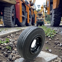 Pneu et roue de remorque de bateau robustes 4.00-8, caoutchouc massif 400 mm, capacité de charge 1500 kg