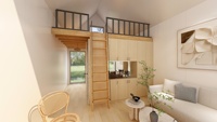 Maisonnette moderne en A-frame B3, unité d'habitation annexe (ADU) durable pour bureau et espace de vie dans le jardin