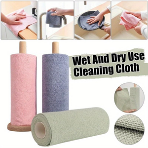 Paño <span class=keywords><strong>de</strong></span> <span class=keywords><strong>Cocina</strong></span> <span class=keywords><strong>de</strong></span> Microfibra <span class=keywords><strong>de</strong></span> 25*25cm, 20 Hojas, en Rollo, Sin Rayas, Reutilizable, para Limpiar Sartenes, Platos y Encimeras - Product Image 5