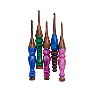 Wooden & Resin Fashion <b>Crochet</b> <b>Hook</b> Needles <b>Set</b> 20cm 3mm Colorful Convenient for Hand Knitting and <b>Crochet</b> DIY Crafts - Product Image 6
