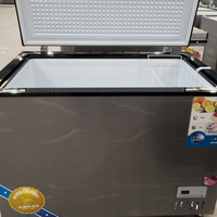 Congélateur coffre 360L en promotion, mini-congélateur solaire pour usage domestique, petit réfrigérateur commercial et domestique à refroidissement direct