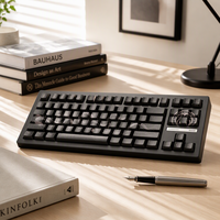 Keyboard Komputer Zornher ZH870 Black Mamba RGB Backlit Tri-Mode Wireless Hot-Swappable untuk Kantor dan Gaming