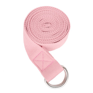 Yoga Strap Cotton Polyester Durable Stretching Rope With Metal D Ring For Yoga Flexibility Training Unisex - Product Image 2