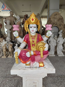 Diosa india de alto pulido Mármol blanco Hecho a mano <span class=keywords><strong>Durga</strong></span> Mata Escultura sentada en la estatua del León - Product Image 4