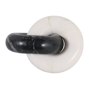 Scultura a doppia catena con anelli di marmo per decorazioni domestiche, tavolino da caffè, mensola, ornamento per soggiorno - Product Image 4