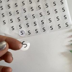 Etiquetas Redondas de Papel Reciclable Impermeables Personalizadas para Tallas de Ropa, 1 Pulgada, 1 Rollo, 500 Piezas, Etiquetas de Talla con Adhesivo Fuerte - Product Image 5