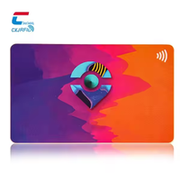 Carte intelligente personnalisée avec puce MIFARE Plus EV1 2K 4K, carte PVC noire imprimée, carte NFC, carte de visite