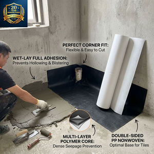 Membrane imperméable en polyéthylène et polypropylène haute résistance, en <span class=keywords><strong>rouleau</strong></span>, pour la protection contre l'humidité sous les <span class=keywords><strong>carreaux</strong></span> <span class=keywords><strong>de</strong></span> douche - Product Image 6