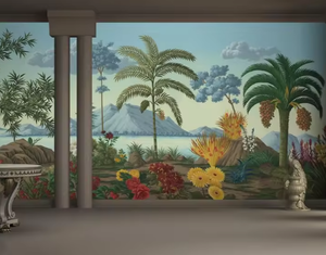 Personnalisé 3d <span class=keywords><strong>Nature</strong></span> Paysage Mural <span class=keywords><strong>Peint</strong></span> À La Main Tropical <span class=keywords><strong>Jungle</strong></span> Plante Feuilles Fleurs Singe Lac Montagne Nuage <span class=keywords><strong>Papier</strong></span> <span class=keywords><strong>Peint</strong></span> pour La Maison - Product Image 3
