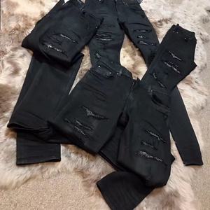 2019 Wholesale Custom <b>g</b> <b>String</b> Spray Jersey With Jeans Skinny Ripped With Rhinestone <b>Mens</b> Denim Jeans Pants <b>Men</b> Hecho En China - Product Image 5
