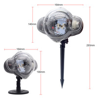 Étanche 16 Modèles RVB Noël LED Laser Projection Lampe Flocon De Neige Projecteur Lumière