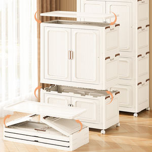 Armoire en plastique pliable de grande taille Henry, armoire portable pour bébé, facile à installer, armoire portable avec roulettes universelles - Product Image 4