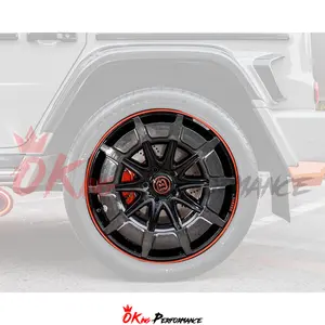 Rocket Brabu G900 Style Forged Wheels with Real Dry Carbon Fiber Trims Factory Price Customized Aluminum Alloy Rims