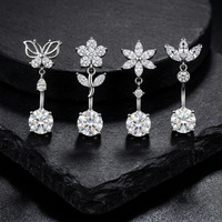 Nouvelle Collection : Bijou de Piercing Papillon en Acier Chirurgical 316L Incrusté de Zircons pour Femme – Anneau de Nombril Tendance