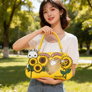 Sac bandoulière Anime Ita Bag avec broderie chat et soleil, personnalisable, avec fenêtre transparente, pour Comic Con - Product Image 3
