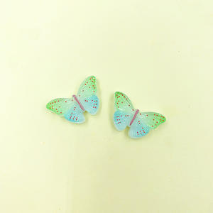 إكسسوارات راتنجية شفافة على شكل فراشات ملونة، مواد لتزيين مشابك الشعر والأحذية وسلاسل المفاتيح والثلاجات - Product Image 3