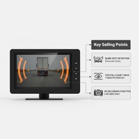 Moniteur de détection d'angle mort BSD | Alarme audio-visuelle IA | Écran IPS 7 pouces 1080P | Kit de caméra de recul pour camion, bus, véhicule utilitaire lourd, conforme aux normes CE, FCC et RoHS