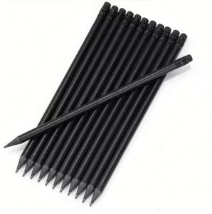 Bolígrafos Multifunción Personalizados al por Mayor para Hoteles, con Diversas Colores de Tinta, Madera Negra, Carbón HB, Portátiles, Impresión Serigráfica - Product Image 2