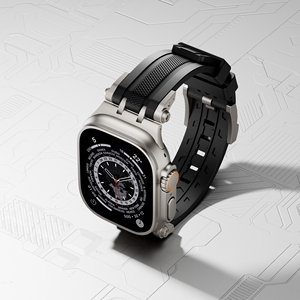 Correa de Fluororubber para Apple Watch Ultra 3, Compatible con <span class=keywords><strong>iWatch</strong></span> Series S11 10 9 <span class=keywords><strong>8</strong></span> <span class=keywords><strong>7</strong></span> 6SE 5 4 3 2 1, Venta al Por Mayor, Estilo Deportivo Similar al SEURE - Product Image 2