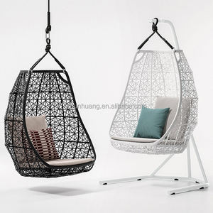 Design de mode jardin mobilier d'extérieur Patio balcon corde <span class=keywords><strong>hamac</strong></span> oeuf panier accrocher balançoire chaise pour chambre avec support - Product Image 6