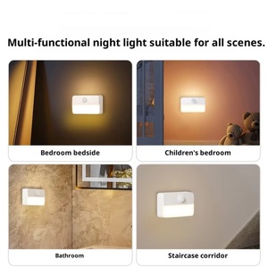 Modern LED Square ABS Human Body <b>Sensor</b> Smart Rechargeable <b>Motion</b> <b>Sensor</b> Night <b>Light</b> for Kitchen Cabinet Bedside - Product Image 2