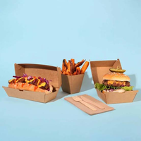 Envoltura de papel para hamburguesas, caja de aluminio para sushi, taco, para llevar, bandeja para servir para restaurante, cajas de papel para embalaje de comida rápida