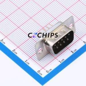 DS1034-09MBNSiSS D-Sub/VGA Connector Through hole Component (THT) Connector Standard D-Sub Male 9P Through Hole - Product Image 1