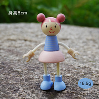 Famille de poupées en bois, figurines miniatures pour maison de poupée, jouet de jeu de rôle pour enfants, mini-modèle de jeu d'imitation