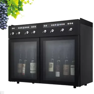 Dispensador de vinho elétrico, máquina automática de vidro sem toque para vinho bar 8 garrafas