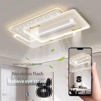 Lampu Kipas Tanpa Baling-Baling AGI32 Tata Letak Modern Sederhana Terintegrasi Senyap Pelindung Mata untuk Ruang Tamu