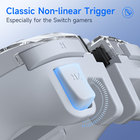 Manette de jeu sans fil EasySMX S15 Split Pad avec joysticks à effet Hall, boutons mécaniques, NFC et RGB pour Nintendo Switch OLED