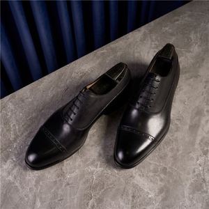 Zapatos Brogue Italianos Hechos a Mano para Hombre, con Cordones, Estilo Británico Formal de Negocios, con Punta, de Cuero Genuino, Antideslizantes y Ligeros para Boda - Product Image 3