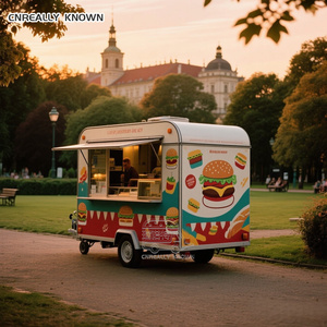 OEM Custom Small Pink Fully Equipped Snack Machines Coffee Trailer Mobile Remolques Bakery Food Truck - Product Image 1