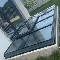Verrière de jardin panoramique quatre saisons en alliage d'aluminium et verre, moderne et personnalisée pour l'extérieur résidentiel
