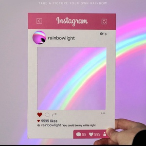 Kanlong Ins <span class=keywords><strong>facebook</strong></span> bebé niños LED del arco iris LGBT USB Luz de la noche para proyector para cumpleaños Regalos de novia - Product Image 4