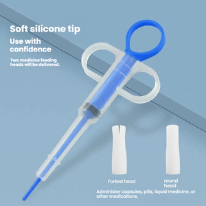 Dispenser per Medicinali per Animali Domestici, Siringa con 2 Punte in Silicone per Cani e Gatti, Strumento Morbido per l'Alimentazione di <span class=keywords><strong>Compresse</strong></span>, Capsule, Liquidi e Solidi - Product Image 2