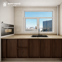 Meubles de cuisine pliables en acier inoxydable, durables, imperméables, prêts à assembler, de luxe pour l'extérieur, avec un design moderne