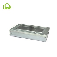 Pièges à souris écologiques et humains à dessus transparent, en fer argenté, avec station d'appât pour capture vivante, pour le contrôle des rongeurs en intérieur et en extérieur