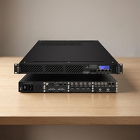 Plateforme de tête de réseau modulaire 1RU à 6 emplacements, modules d'encodage, de transcodage, de modulation et de décryptage échangeables à chaud avec double alimentation pour CATV/IPTV
